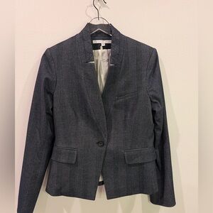 Veronica Beard Dickey Blazer in Navy Herringbone